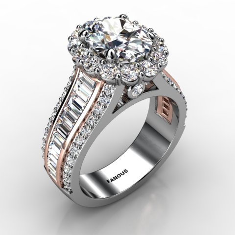 18k White Gold Engagement Ring 2.154ct - 1003081-18kw